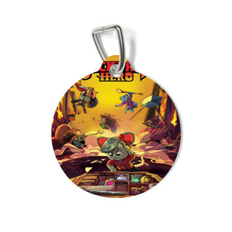 Backpack Hero Round Pet Tag Coated Solid Metal