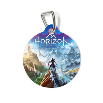 Horizon Call of the Mountain Round Pet Tag Coated Solid Metal