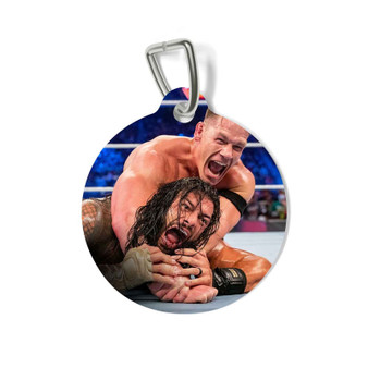 John Cena and Roman Reigns WWE Smack Down Round Pet Tag Coated Solid Metal