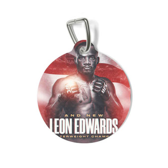 Leon Edwards UFC Round Pet Tag Coated Solid Metal