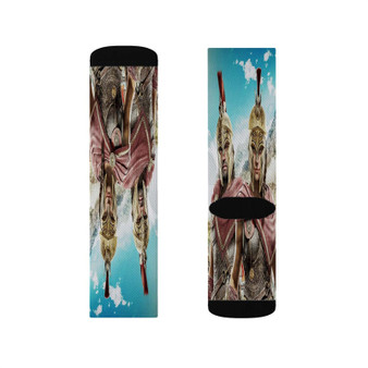 Alexios and Kassandra Polyester Sublimation Socks White