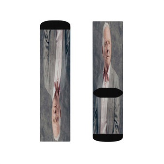 Anthony Hopkins Polyester Sublimation Socks White