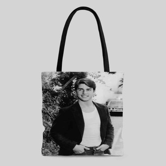 Young Tom Cruise Smile Polyester Tote Bag AOP