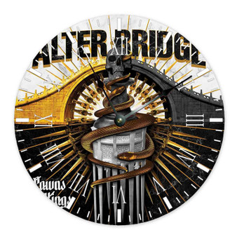 Alter Bridge Pawns Kings Round Non-ticking Wooden Wall Clock