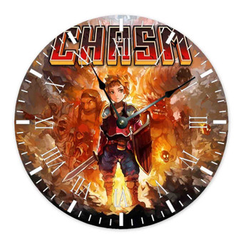 Chasm Round Non-ticking Wooden Wall Clock