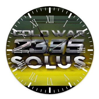 COLD WAR 2395 SOLUS Round Non-ticking Wooden Wall Clock