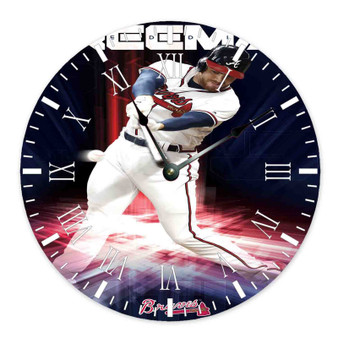 Freddie Freeman LA Dodgers Round Non-ticking Wooden Wall Clock