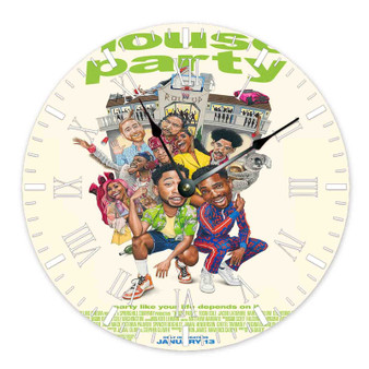House Party Movie Round Non-ticking Wooden Wall Clock