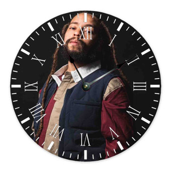 Jo Mersa Marley Round Non-ticking Wooden Wall Clock