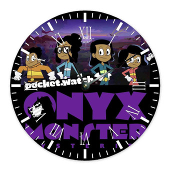 Onyx Monster Mysteries Round Non-ticking Wooden Wall Clock