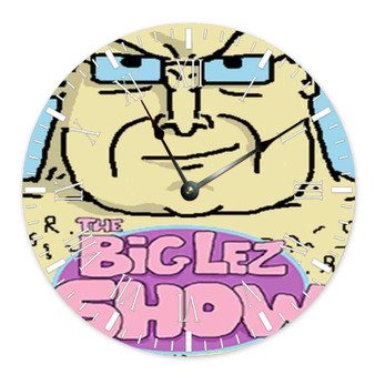 The Big Lez Show Round Non-ticking Wooden Wall Clock