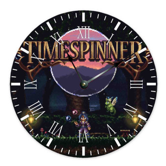Timespinner Round Non-ticking Wooden Wall Clock