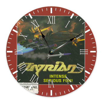 Tyrian Round Non-ticking Wooden Wall Clock