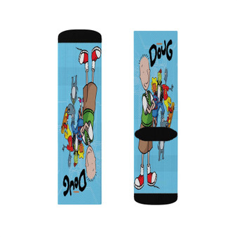 Doug Polyester Sublimation Socks White