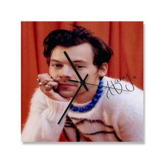 Harry Styles Square Silent Scaleless Wooden Wall Clock