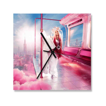 Nicki Minaj Pink Friday 2 Square Silent Scaleless Wooden Wall Clock