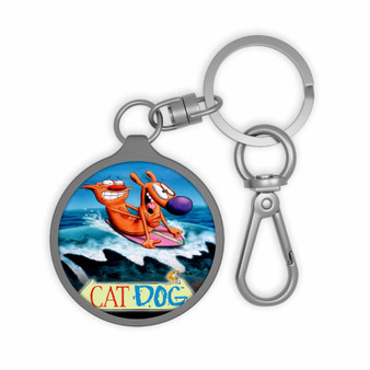 CatDog Keyring Tag Acrylic Keychain With TPU Cover