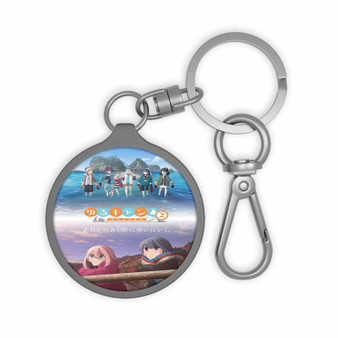Laid Back Camp Keyring Tag Acrylic Keychain With TPU Cover