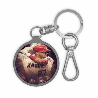 Mike Trout LA Angels Keyring Tag Acrylic Keychain With TPU Cover