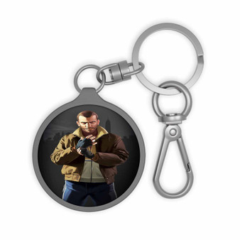 Niko Bellic Grand Theft Auto Keyring Tag Acrylic Keychain With TPU Cover