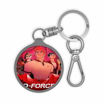 Q Force Keyring Tag Acrylic Keychain With TPU Cover