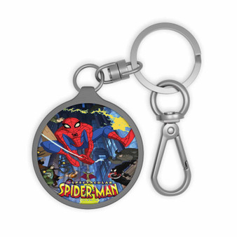 The Spectacular Spider Man Keyring Tag Acrylic Keychain With TPU Cover