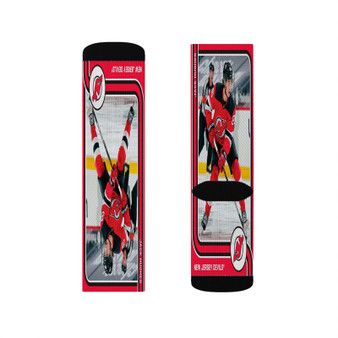 Jack Hughes New Jersey Devils Polyester Sublimation Socks White