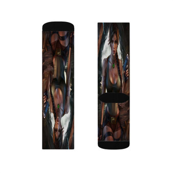 Lara Croft Tomb Raider Polyester Sublimation Socks White