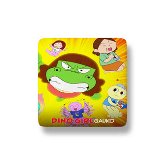 Dino Girl Gauko Porcelain Magnet Square