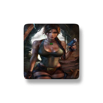 Lara Croft Tomb Raider Porcelain Magnet Square