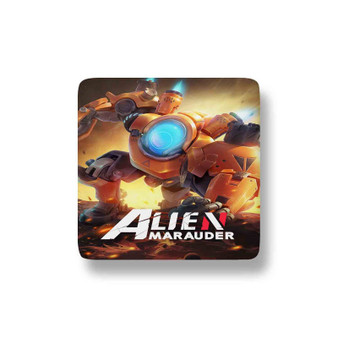 Alien Marauder Porcelain Magnet Square