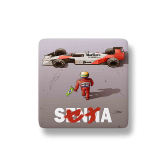 Ayrton Senna Akira Porcelain Magnet Square