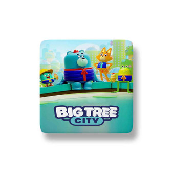 Big Tree City Porcelain Magnet Square