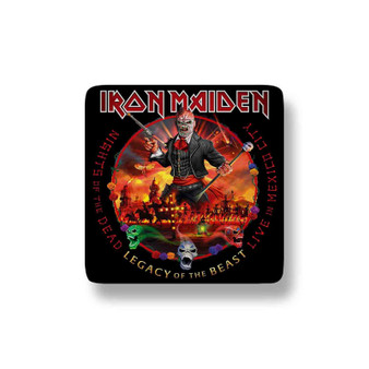 Iron Maiden Nights of the Dead Legacy of the Beast Mexico City Porcelain Magnet Square