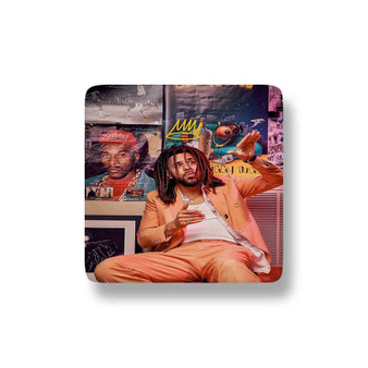 J Cole Crown Porcelain Magnet Square