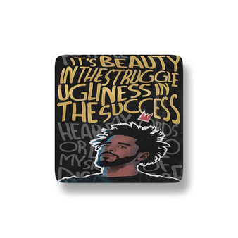 J Cole Lyric Quotes Porcelain Magnet Square