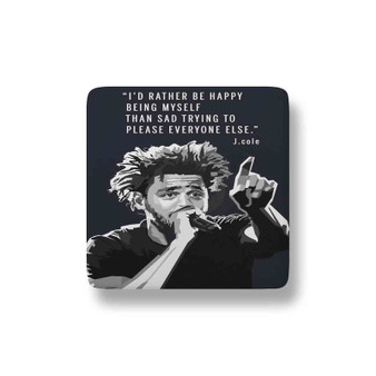 J Cole Quotes Porcelain Magnet Square