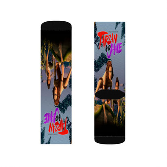 Tarzan and Jane Polyester Sublimation Socks White