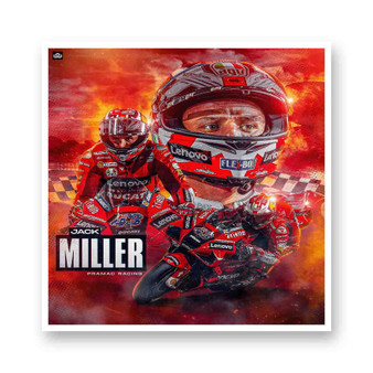 Jack Miller White Transparent Vinyl Kiss-Cut Stickers