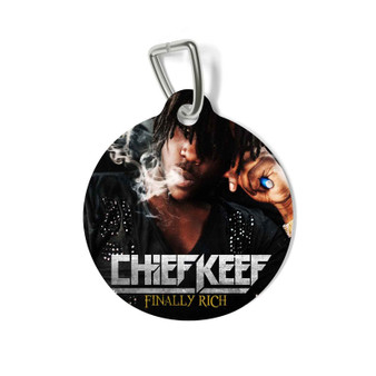 Chief Keef Finally Rich Deluxe Round Pet Tag Coated Solid Metal