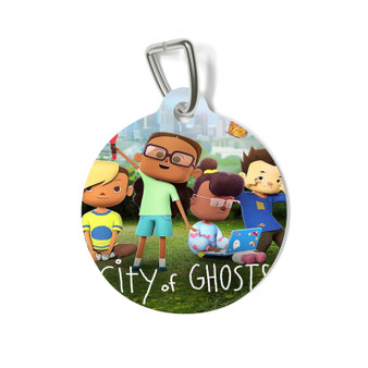 City of Ghosts Round Pet Tag Coated Solid Metal