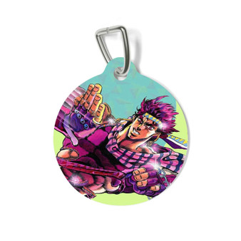 Joseph Joestar Jo Jo s Bizarre Adventure Round Pet Tag Coated Solid Metal