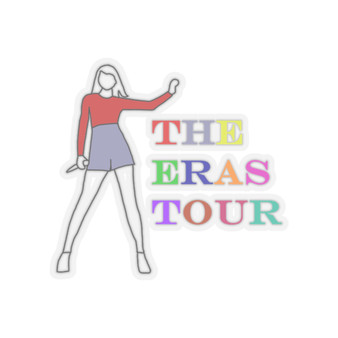 Taylor Swift The Eras Tour White Transparent Vinyl Kiss-Cut Stickers