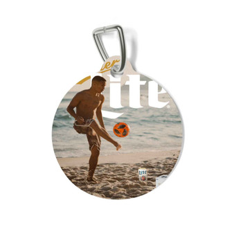 Miller Lite Beer Poster Round Pet Tag Coated Solid Metal