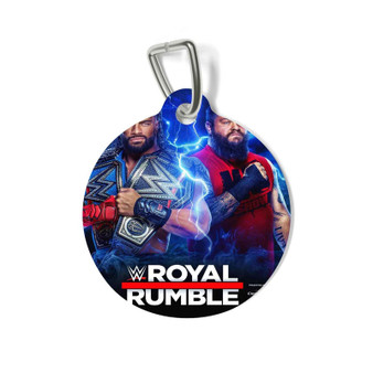 Roman Reigns vs Kevin Owens WWE Royal Rumble Round Pet Tag Coated Solid Metal