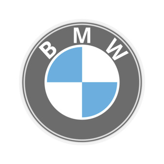 BMW White Transparent Vinyl Kiss-Cut Stickers