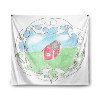 Bladee Ecco2k Crest Indoor Wall Polyester Tapestries