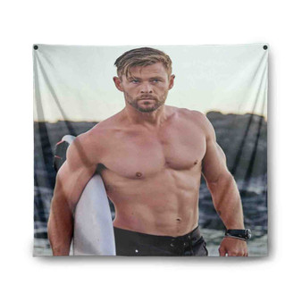 Chris Hemsworth Indoor Wall Polyester Tapestries