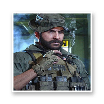 Captain Price Call of Duty White Transparent Vinyl Kiss-Cut Stickers
