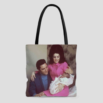 Elvis Presley and Priscilla Polyester Tote Bag AOP